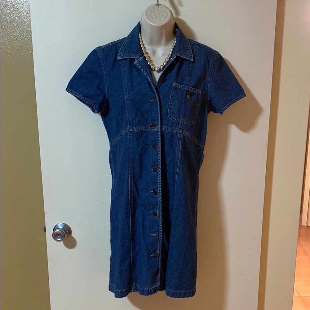 Denim Button-Up Dress